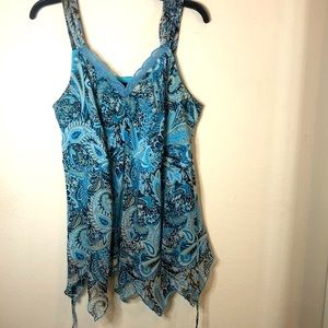 Paisley handkerchief top. Size L